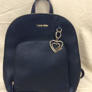 Calvin Klein Black Backpack with Gold Accents